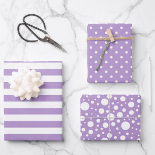 Set für Lavendelmuster Geschenkpapier Set