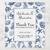 Set für Lebensmittel und Getränke an der blauen Kü Weinetikett (Einzelnes Label)