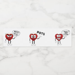 Set für Lebensmittel und Getränke Wasserflaschenetikett