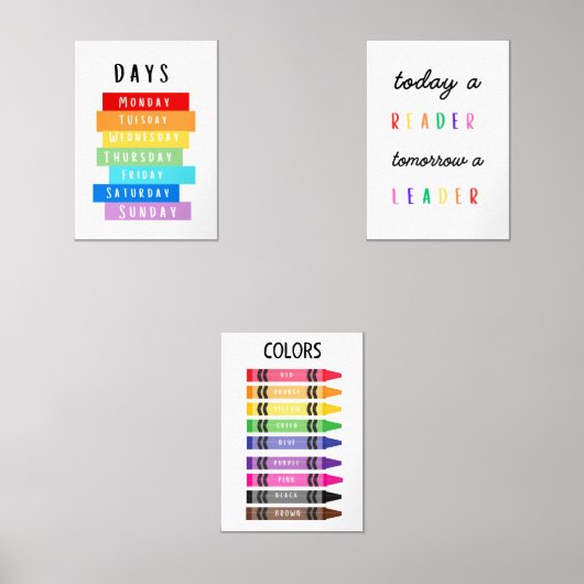 Set für Lehrposter und Zuhause-Schuldrucke (Vorderseite)