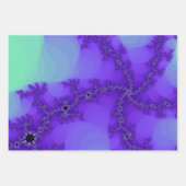 Set für Lila Fraktale-Wrapper Geschenkpapier Set (Vorderseite 2)