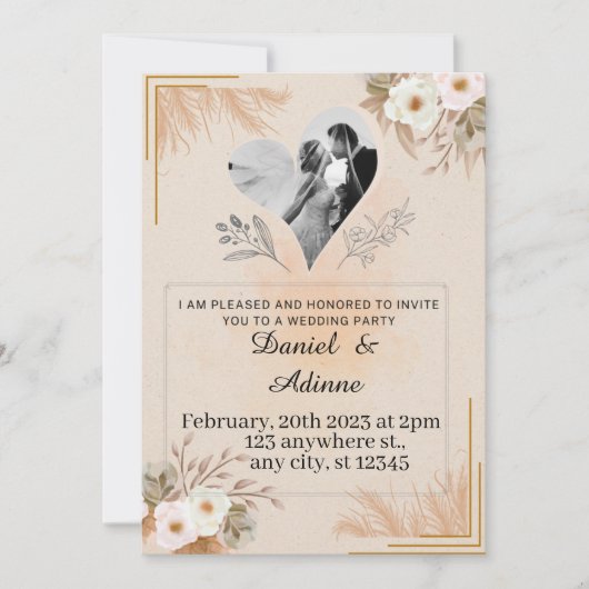 Set für Minimalistische Hochzeitsplanung Einladung (Vorderseite)