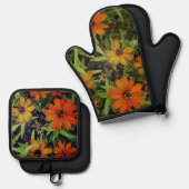 Set für Mitt mit Blockschaltfläche (Blume) (Vorderseite/Rückseite)