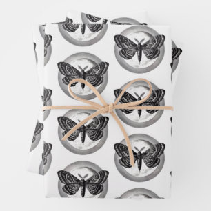 Set für Moth- und Mondumrandungspapier Geschenkpapier Set