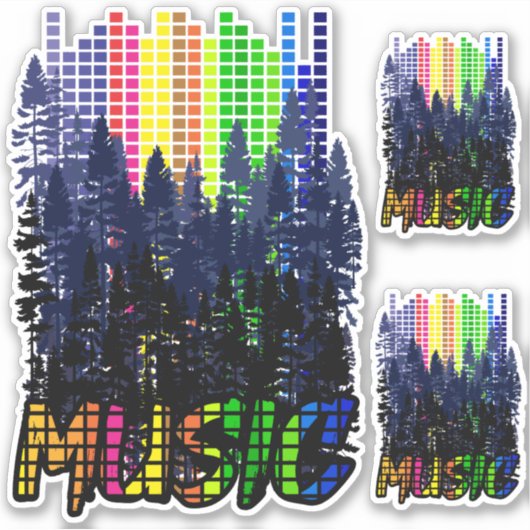 Set für Musikdesign-Sticker Aufkleber (Vorderseite)