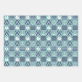 Set für Nautic Quilt Wrapping Paper Geschenkpapier Set (Vorderseite 3)