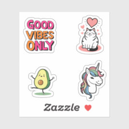 Set für niedliche ästhetische Sticker - Kawaii & P