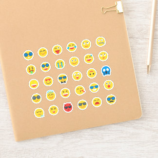 Set für niedliche Emoji-Sticker Aufkleber