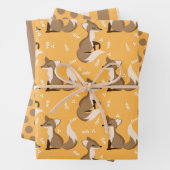 Set für niedliches Fox-Wrapping Geschenkpapier Set (Beispiel)