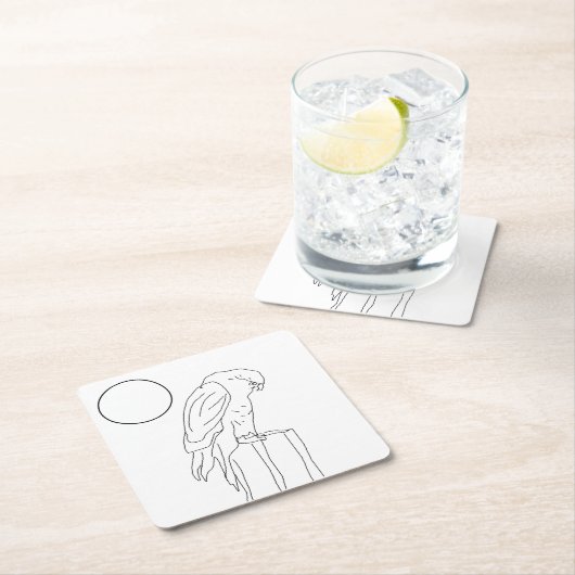 Set für Papier-Untersetzer - FALKEN Rechteckiger Pappuntersetzer (Vor Ort)