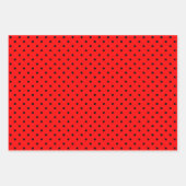 Set für rote/schwarze Muster Geschenkpapier Set (Vorderseite 2)