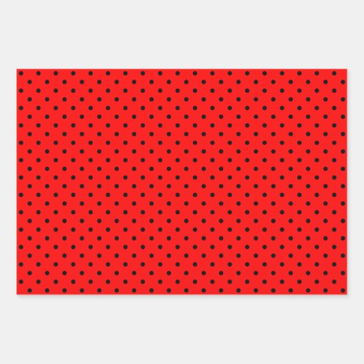 Set für rote/schwarze Muster Geschenkpapier Set (Vorderseite 2)