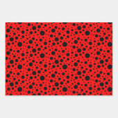 Set für rote/schwarze Muster Geschenkpapier Set (Vorderseite 3)