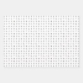 Set für Runen-Symbol Weiß, Schwarzweiß und Rot Geschenkpapier Set (Vorderseite)