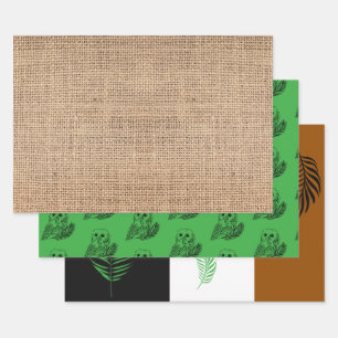 Set für Schalen und Umhüllungspapier, flach, 3 Geschenkpapier Set