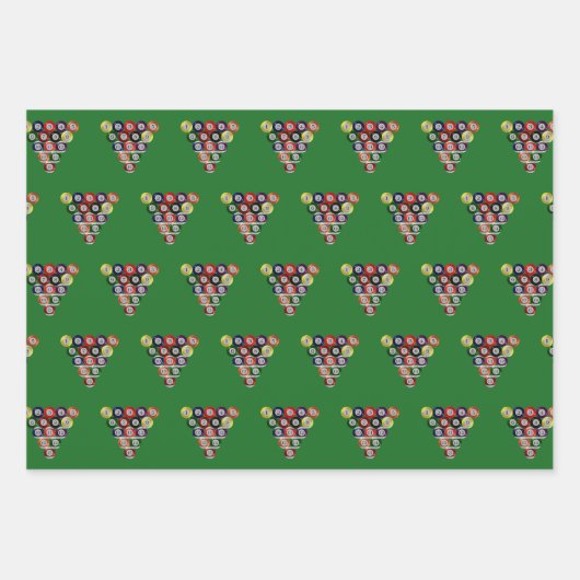 Set für Schleifpapier - Billard Geschenkpapier Set (Vorderseite 2)