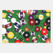 Set für Schleifpapier - Billard Geschenkpapier Set (Vorderseite)