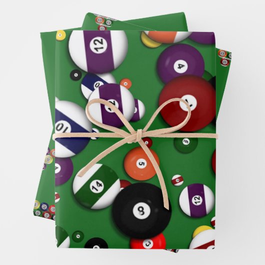 Set für Schleifpapier - Billard Geschenkpapier Set (Beispiel)