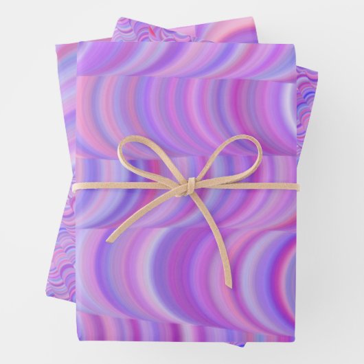 Set für Schleifpapier - Lila Kurven Geschenkpapier Set (Beispiel)