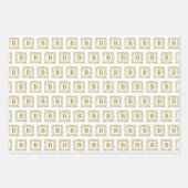 Set für Schleifpapier - Monogramm B - Keltischer D Geschenkpapier Set (Vorderseite 2)