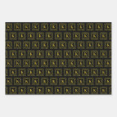 Set für Schleifpapier - Monogramm K - keltischer D Geschenkpapier Set (Vorderseite)