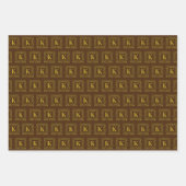 Set für Schleifpapier - Monogramm K - keltischer D Geschenkpapier Set (Vorderseite 3)