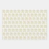 Set für Schleifpapier - Monogramm P - Keltischer D Geschenkpapier Set (Vorderseite 2)