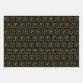 Set für Schleifpapier - Monogramm P - Keltischer D Geschenkpapier Set (Vorderseite)