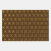 Set für Schleifpapier - Monogramm P - Keltischer D Geschenkpapier Set (Vorderseite 3)