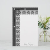 Set für Schneeflocken (schwarz und weiß) Briefpapier (Stehend Vorderseite)