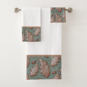 Set für Schwarz-Tan-Badehandtücher