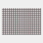 Set für Schwarz-weißes und rotes Kariertes Schleif Geschenkpapier Set (Vorderseite 3)