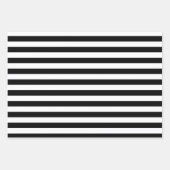 Set für schwarze Muster in Papierblättern Geschenkpapier Set (Vorderseite)