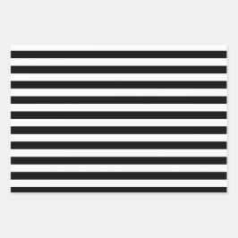 Set für schwarze Muster in Papierblättern Geschenkpapier Set