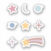Set für Sterne und Planets Stickers Aufkleber (Vorderseite)
