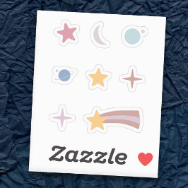 Set für Sterne und Planets Stickers Aufkleber