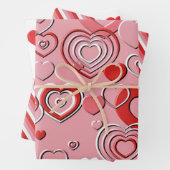 Set für Umschlagpapier - Sammlung von Valentinen I Geschenkpapier Set (Beispiel)