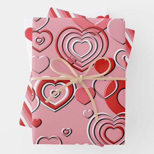 Set für Umschlagpapier - Sammlung von Valentinen I Geschenkpapier Set (Beispiel)