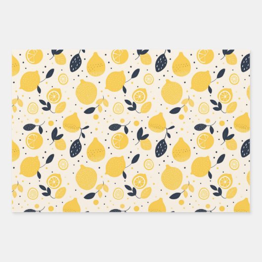 Set für verzaubertes Lemon-Wrapping Geschenkpapier Set (Vorderseite 2)