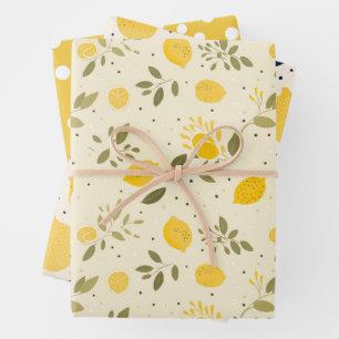Set für verzaubertes Lemon-Wrapping Geschenkpapier Set