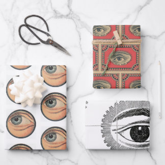 Set für Vintage Augenwerbung Geschenkpapier Set