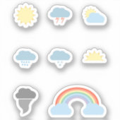 Set für Weather Icons Aufkleber (Vorderseite)