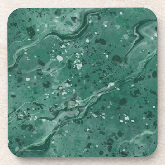 Set-Geschenk für den Untersetzer aus grünem Marmor (Vorderseite)