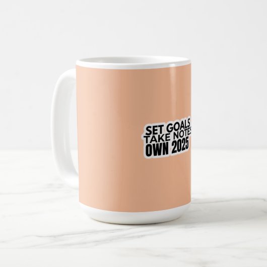 Set Goals. Take Notes. 2025 Mug Kaffeetasse (Vorderseite Links)