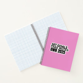 Set Goals. Take Notes. 2025 Notebook Notizblock