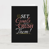 Set Goals und Crush Thread Quote Karte (Vorderseite)