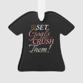 Set Goals und Crush Thread Quote Ornament (Rückseite)