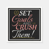Set Goals und Crush Thread Quote Serviette (Vorderseite)