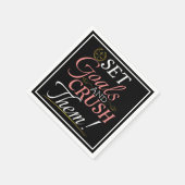 Set Goals und Crush Thread Quote Serviette (Ecke)