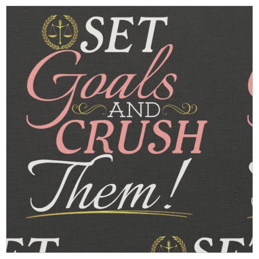 Set Goals und Crush Thread Quote Stoff (Nahaufnahme)